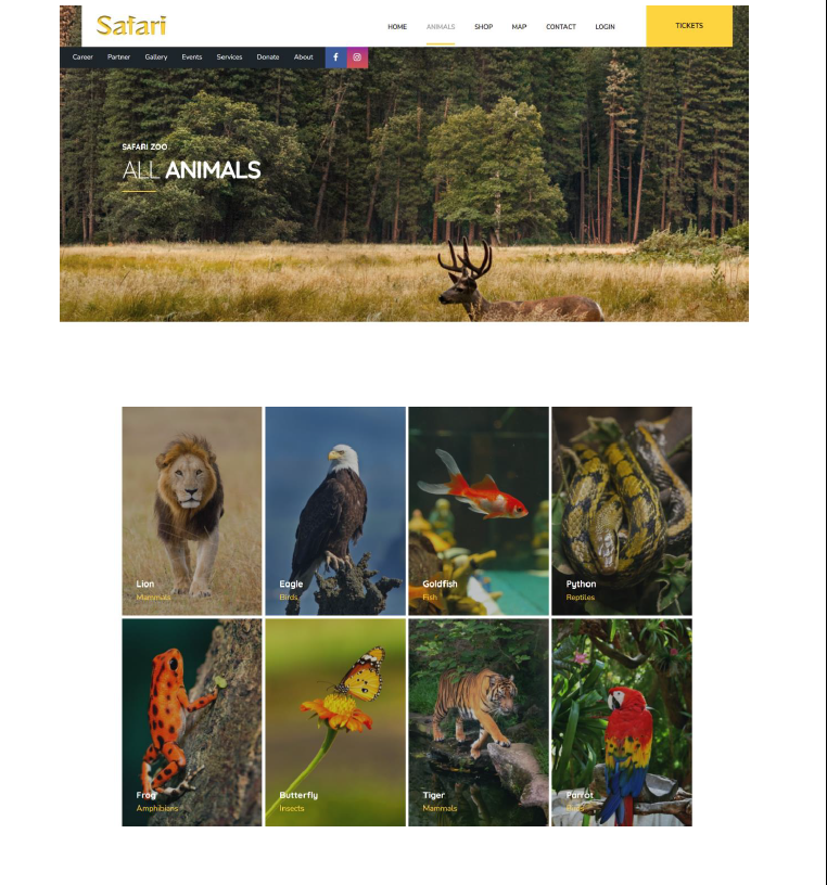 Safari Zoo Management System Screen 1