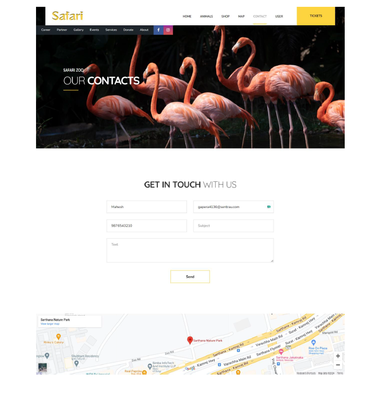 Safari Zoo Management System Screen 3