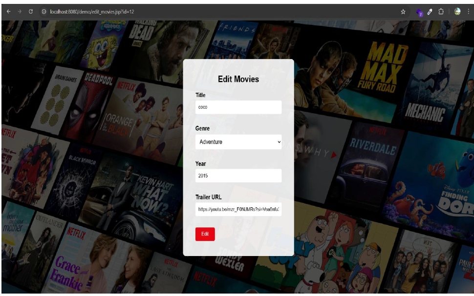 Movie Streaming Website Screen 3