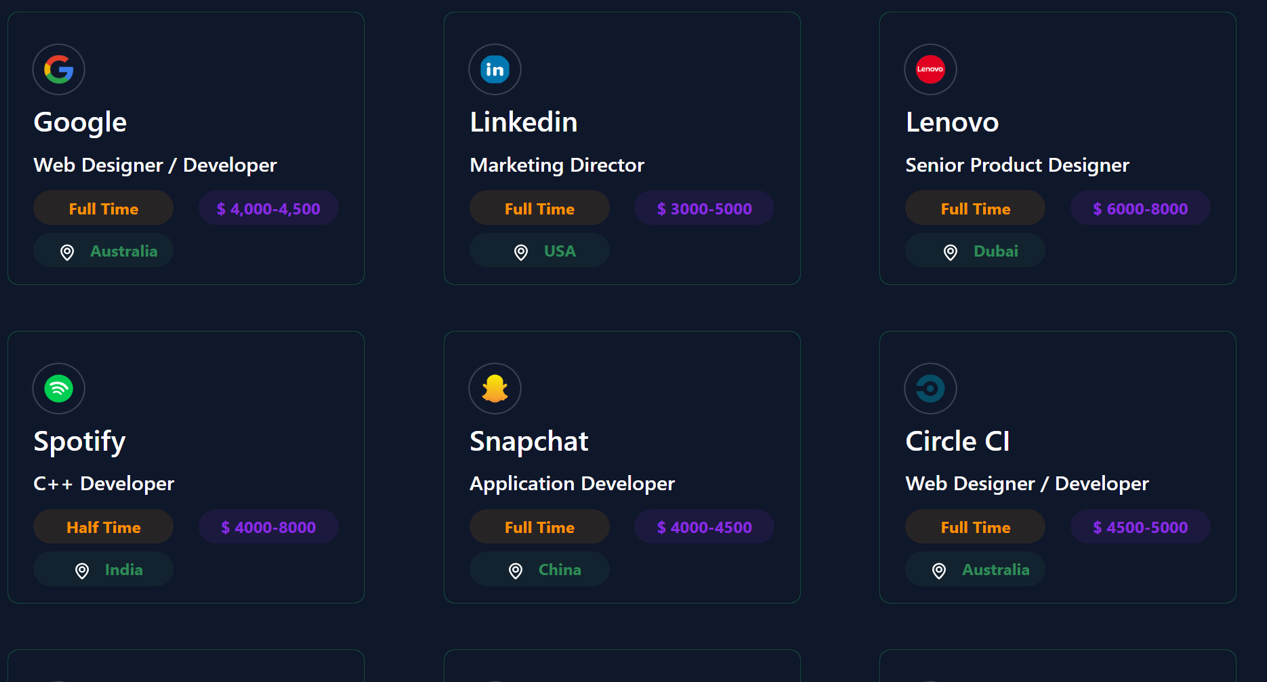 Job Connect Screen 3