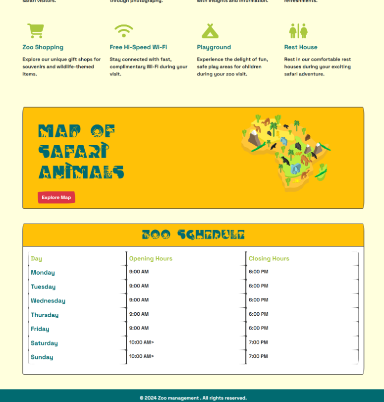 Safari Zoo Management System Screen 3